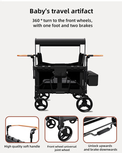 Carrito Plegable de Alta Calidad para Jardín y Playa, Cochecito Plegable para 4 Bebés, Carrito de Camping para Niños - Product Image 5