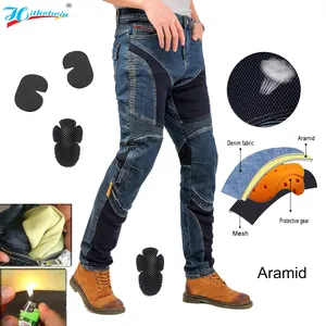Motorcycle With ventilation holes Protection Motocross Men blue Moto Jeans Four Seasons Breathable Motorcycle Jeans Hi-032
