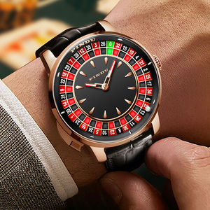 นาฬิกา <span class=keywords><strong>Jacob</strong></span> Luxury Crystal <span class=keywords><strong>Diamond</strong></span> สำหรับผู้ชาย แบรนด์ดัง ขายดี นาฬิกาไขลานแบบรูเล็ตคาสิโน ขนาด 22 มม. สายหนัง ประดับเพชร พร้อมจานหมุนสำหรับการพนัน - Product Image 1