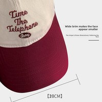 Nueva Gorra de Béisbol de 6 Paneles Estilo Americano con Contraste de Color, Suave y Versátil, para Mujer, Primavera-Verano, Ajustable