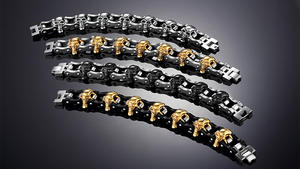 Pulsera de Acero de Titanio con Diseño de Bicicleta <span class=keywords><strong>Fantasma</strong></span>, Nueva Pulsera de Acero de Titanio con Diseño de Esqueleto de <span class=keywords><strong>Locomotora</strong></span> para Hombre, Gran Venta - Product Image 6