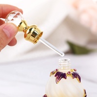 Botol Parfum Bunga Peony Paten Logam Campuran Logam Timur Tengah Eropa 15Ml Botol Kaca Minyak Esensial Botol Attar Pabrik Luar Ruang 81146s