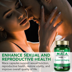 Capsule di Estratto di Radice di Ginseng e Maca Naturale Biologica a Marchio Privato, Capsule di Maca Nera, Rossa e Gialla Plus per il Potenziamento Sessuale Maschile - Product Image 3