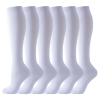 Khaki Kompressionsstrümpfe Kniehoch Graduierte Unterstützung Krankenschwester Sportsocken Atmungsaktiv OEM Private Label Maßgefertigte Kompressionsstrümpfe