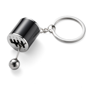 Neu Eingetroffener Auto-Schalthebel-Schlüsselanhänger aus Zinklegierung mit Silberfinish und Engel-Logo-Ausschnitt für Bastelprojekte - Product Image 5