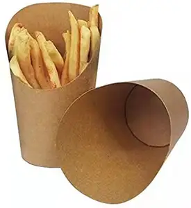 Suporte de batatas fritas francesas 50 peças, 14oz charcuterie copos descartáveis festa popcorn caixas de papel de embalar suporte