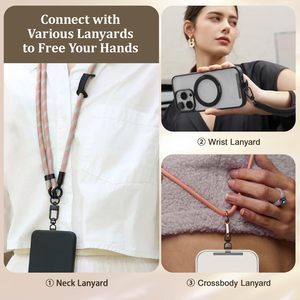 Kim loại bền điện thoại dây nối Tab 360 ° xoay Điện thoại phổ dây buộc Tether vá chống mất điện thoại di động dây Pad - Product Image 6