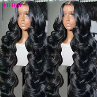 Peluca de Cabello Humano Natural Vietnamita de 40 Pulgadas, Pre-Desplumada, 13x6, Sin Pegamento, Frontal Completa HD, Ondulada, Rizada, con Encaje Frontal, de Proveedor