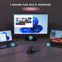 Ratón Inalámbrico Óptico Vertical Dual JOMAA 2.4G para Juegos, para Portátil/Notebook Mac, 9 Botones, Recargable, Ergonómico para Diestros