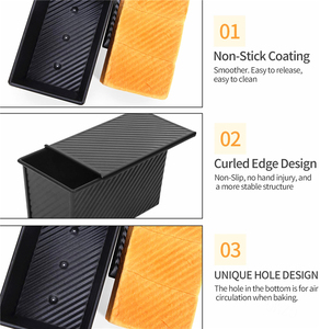 Moldes Para Pan Cuadrados Pequenos Molde Hogaza De Tamano 7X3 Antiadherente Grande Sarten Y Caja Tostadas Braad Frances - Product Image 3