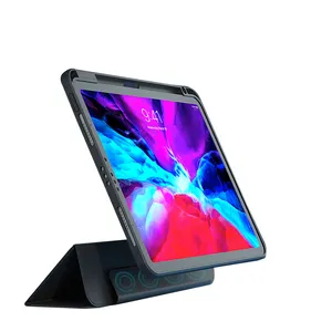 Capa protetora acrílica acrílica para tablet, acessório dobrável magnético para iPad Pro 12.9 polegadas, capa TPU 29 para iPad Nova 9
