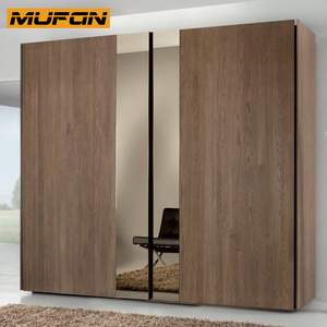 Armadio Doppio Moderno in Legno con <span class=keywords><strong>Specchio</strong></span>, Mobili per Camera da Letto, Anta <span class=keywords><strong>Scorrevole</strong></span>, Cabina Armadio su Misura - Product Image 2