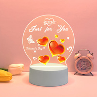 Op maat gemaakte Valentijnsdag cadeau verjaardag voor vrouwen baby bruiloft aandenkens bruidsmeisje gast kinderen 3D UV print nachtlampje