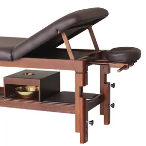 Güzellik salonu Spa ekipmanları ahşap Shirodhara masaj yatağı Ayurveda yağı masaj masası