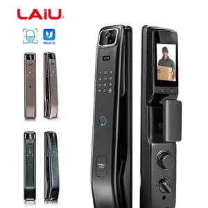 LaiU M1 door camera security remote control door lock face id fingerprint and password safety door lock