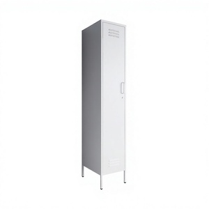 Armoire Métallique Moderne <span class=keywords><strong>GDLT</strong></span> à Porte Simple, Meuble de Rangement Haute en Acier Durable pour Chambre, Salon, Salle de Sport et Hôtel - Vente Flash - Product Image 4