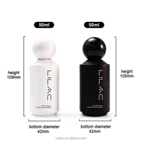 Flacon de parfum classique de luxe transparent en verre de 50 ml avec pulvérisateur à pompe, personnalisable par marquage à chaud, avec emballage boîte – Vente directe