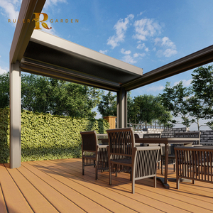 <span class=keywords><strong>Prix</strong></span> d'usine Persiennes de toit intelligentes de luxe Gazebo Jardin Pergolas de toit motorisées rétractables en aluminium résistantes aux intempéries - Product Image 1