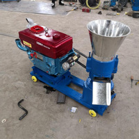 Nouvelle machine à granulés d'aliments pour animaux pour poulet/poisson/porc/chèvre/bovins, moteur diesel, capacité de 150-800 kg/h, construction en acier