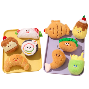 Pâtisseries mignonnes, délices de style occidental, hamburgers, mini porte-clés en peluche, ornements décoratifs, pendentifs en forme de pain, faux aliments pour fête - Product Image 1