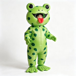 Customized Halloween Party Inflatable Frog <b>Costume</b> Adult Frog Full Body Deluxe Funny Air Blow Up Cute Frog <b>Mascot</b> <b>Costume</b> - Product Image 2