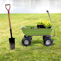 Chariot de jardin robuste à grande capacité avec cadre robuste pour l'entretien des pelouses, le jardinage en plein air et le transport dans la cour