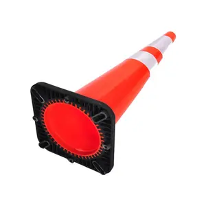 Orange Flexible PVC Traffic Safety Cone Multi Functional Manufacturers Vial Road Construction Cones