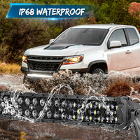 Grille de protection de 30/31/37 pouces 210W Barre lumineuse LED avec faisceau de câbles et couvercle en plastique pour camionnettes