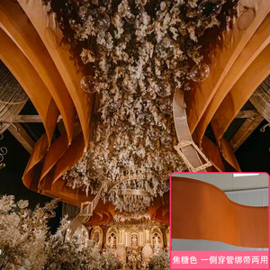 Paneles de Cortina <span class=keywords><strong>para</strong></span> Fondo de Decoración de Boda Diseño de Ondas Drapeado de Techo <span class=keywords><strong>Tela</strong></span> Elástica Decorativa <span class=keywords><strong>para</strong></span> Decoración de Techo de Boda - Product Image 4