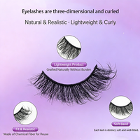 Nouveau lot de 10 paires de faux cils naturels, doux, volumineux, réalistes, en fibres synthétiques, vente en gros