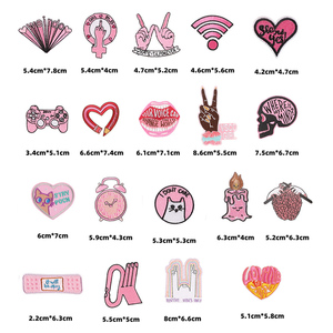 Nouveau prix <span class=keywords><strong>pas</strong></span> <span class=keywords><strong>cher</strong></span> Rose rose léopard papillon coeur crâne geste conception fer sur broderie bricolage Patch décoratif à vendre - Product Image 2