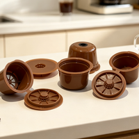 Capsule filtrante rechargeable en acier inoxydable, réutilisable, compatible avec les équipements de brassage de café Caffitaly