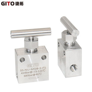 Vanne à boisseau droit manuelle GITO en acier inoxydable à pression moyenne-élevée, type plaque, interne - Product Image 5