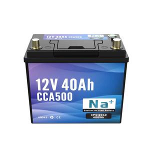 Batterie de voiture légère 12V 40Ah à ions sodium avec BMS intelligent pour système Start-Stop, fabricant OEM - Product Image 1