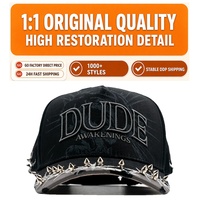 Gorras Chucky Originales de 5 Paneles con Envío Rápido y Bajo MOQ, Fabricante de Gorras Deportivas de Gamuza Barbas con Gorras Personalizadas Rude Awakening