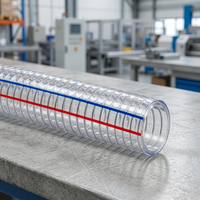 Tuyau en PVC transparent renforcé de fil d'acier en spirale, longueur 30m et 50m, usage industriel et agricole