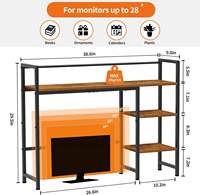 Multifunctionele, milieuvriendelijke bureau-organizer & boekenplank voor school en thuisgebruik - Laptop bureau-opbergplank computerplank