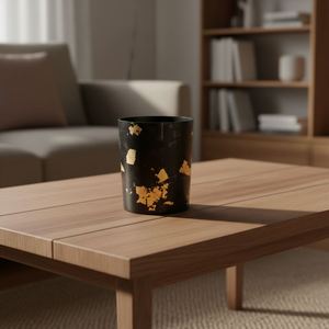 SHENYU 3K Carbon Fiber Tube with Gold Foil Inlay 5mm <b>Thickness</b> Luxury Glossy Finish - Product Image 1