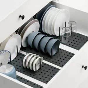 Support de comptoir de cuisine pour vaisselle et bols Support de <span class=keywords><strong>rangement</strong></span> et d'égouttage en <span class=keywords><strong>plastique</strong></span> PP de type debout pour casseroles et bols - Product Image 3