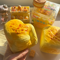 Moozy Muki Pupu Milk Toast Squishy Toy Soft Slow Rising Bread Squeeze Stress Blind Box Relief Fidget Toy for Gift Collection