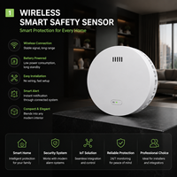 Capteur de sécurité domestique sans fil, alimenté par batterie, moniteur de sécurité intérieur, installation facile pour les projets de sécurité résidentielle et commerciale