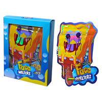 Nouvelle conception de qualité, sachet en mylar holographique découpé à la forme, refermable, pour bonbons à la gomme, 3,5 8e, pour herbes sèches, fleurs, avec boîte, en stock