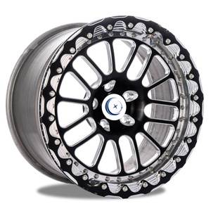 PY Tailormade Drag Racing 17x10J 18x12J 18x10J <span class=keywords><strong>16</strong></span> 英寸后移铝制轮毂 120 毫米 PCD 50 毫米 ET 黑色防爆锻造轮毂 - Product Image 6