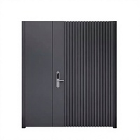 Portails de garage en alliage d'aluminium sur mesure, portes d'entrée de villa modernes, résistants à la rouille et aux UV, vente en gros OEM ODM d'usine