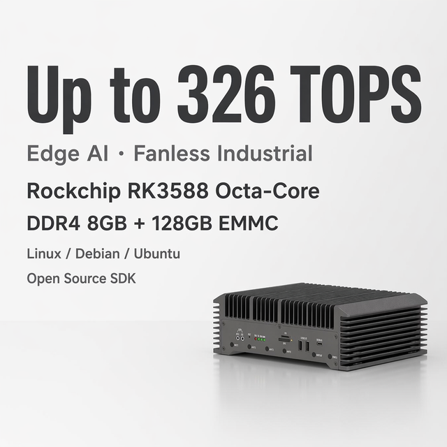 RK3588 DIN Rail Industrial Gateway 8GB+128GB Linux Fanless RS485 Modbus MQTT OPC UA for Water Treatment Pump Station SCADA