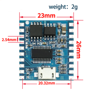โมดูลเสียง DY-SV19R เครื่องเล่น MP3 ขนาดเล็ก ทริกเกอร์ IO ดาวน์โหลดผ่าน USB โมดูลเสียงแฟลช อัปเกรดจากรุ่น SV17F - Product Image 1