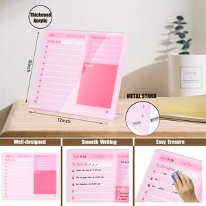 Настольная утолщенная акриловая доска для записей без рамки, планер, настольная маркерная доска с подставкой - Product Image 2