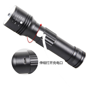 Xhp50 Usb Rechargeable Magnetic <b>Flashlight</b> <b>Led</b> Cob Emergency Camping Industrial Adjustable Focus Red Blue White Light - Product Image 2