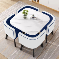 Ensemble de salle à manger moderne en métal de luxe avec options de couleurs personnalisables, design écologique et durable