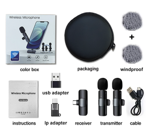 Diffusion en direct Youtube Revers Microphone Podcast professionnel Lavalier <span class=keywords><strong>Mic</strong></span> Double Microphone sans fil pour iphone <span class=keywords><strong>Android</strong></span> Mobile <span class=keywords><strong>Phone</strong></span> - Product Image 3